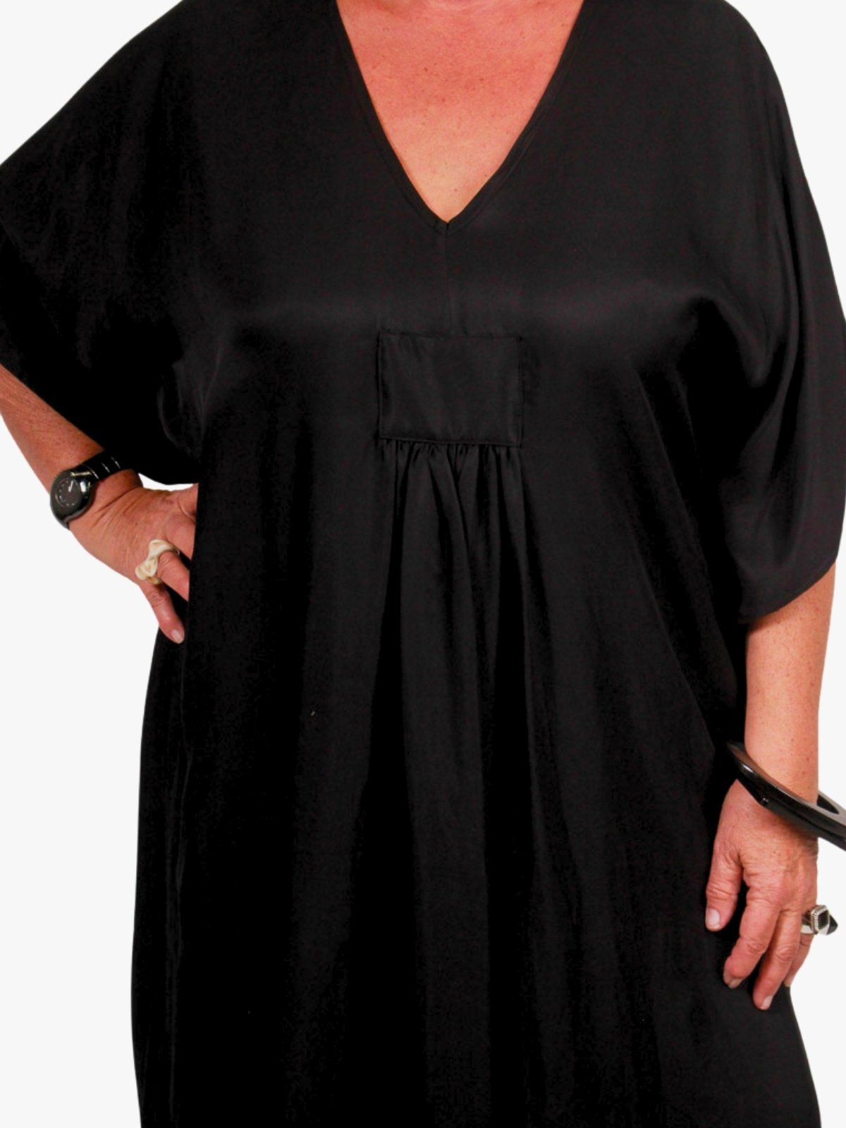 TCD Kaftan Dress - Black (LUCKY LAST - S = 14/16)