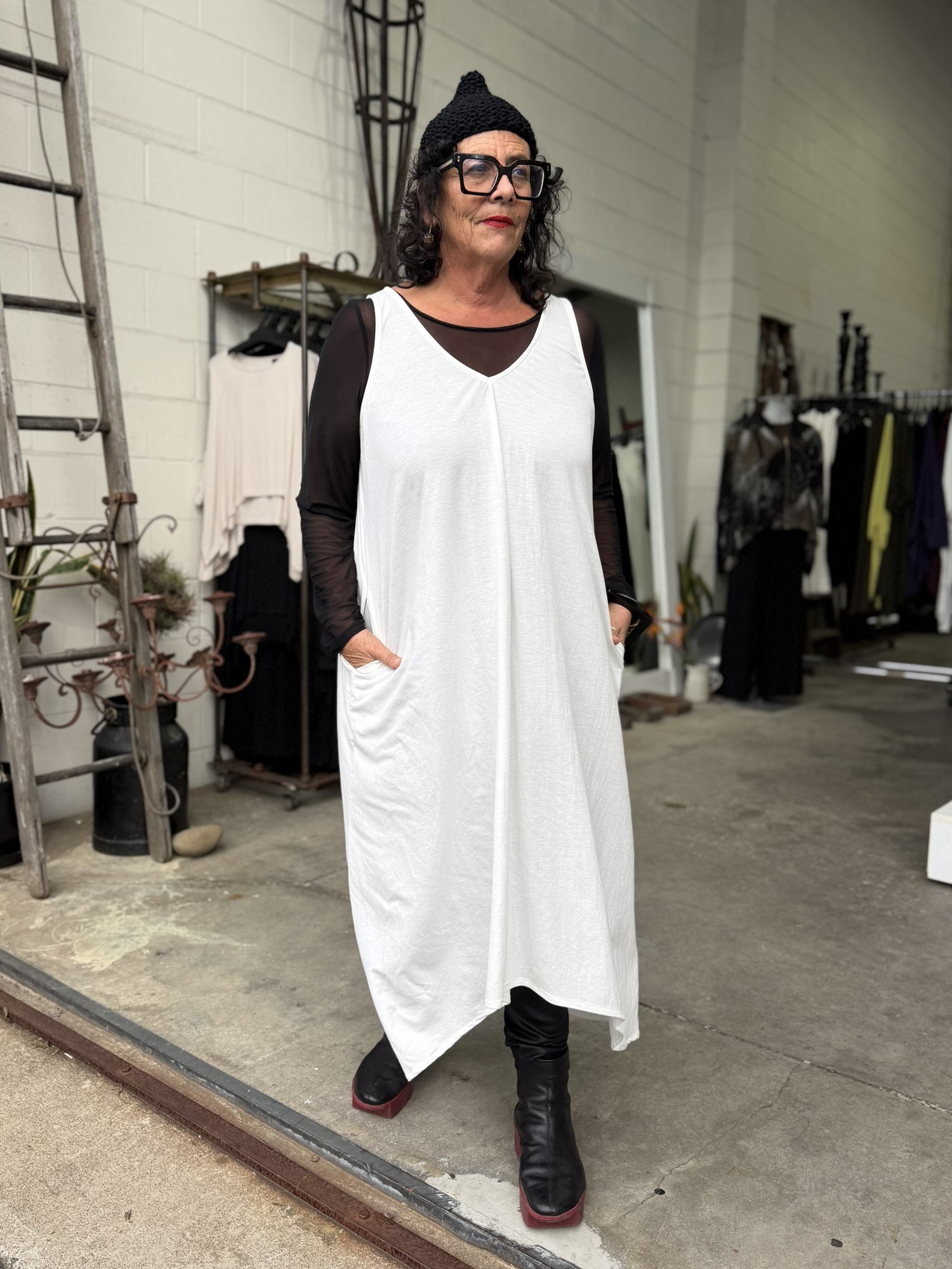 TCD Long Athena Dress - Cream