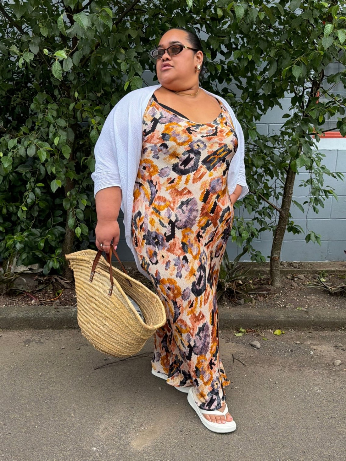 TCD Long Bias Slip Dress - Golden Breeze