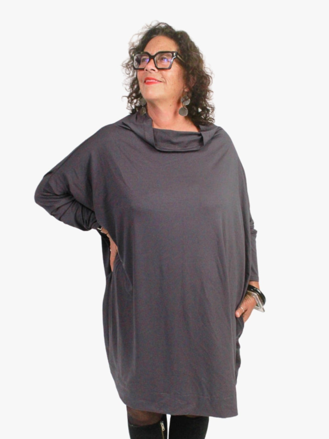 TCD Phoebe Funnel Top - Grey (LUCKY LAST SIZE  - L = 22/26)