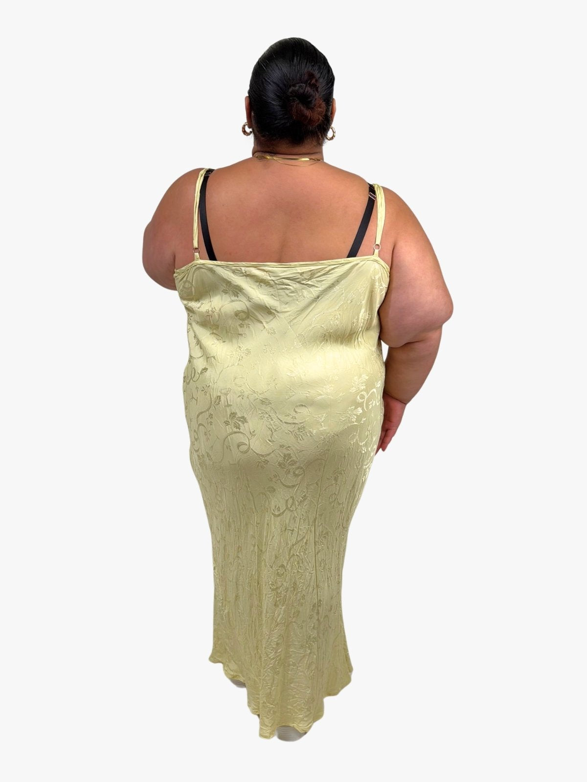TCD Long Bias Slip Dress - Butter Yellow Satin