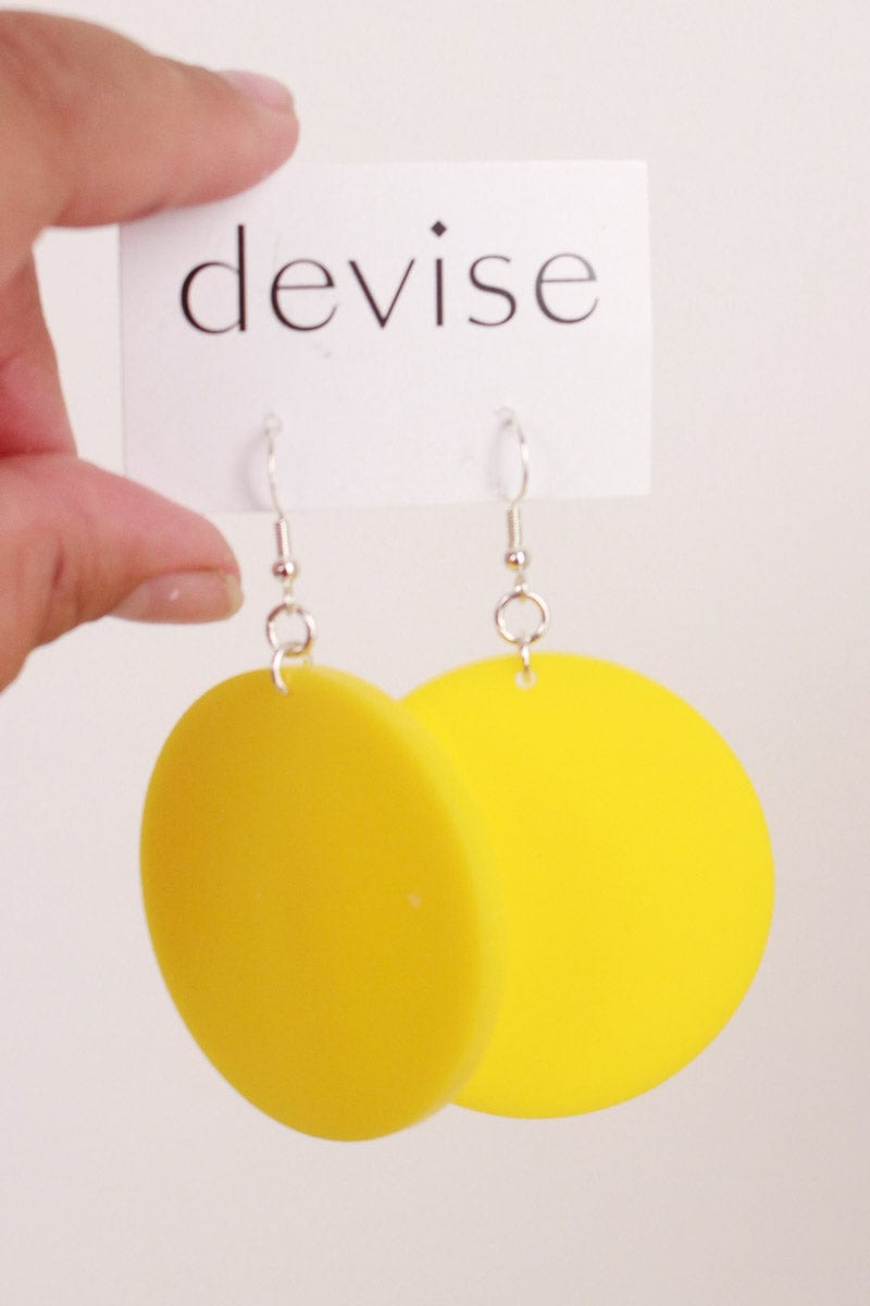 DEVISE Devise Circle Earrings - Yellow Shop