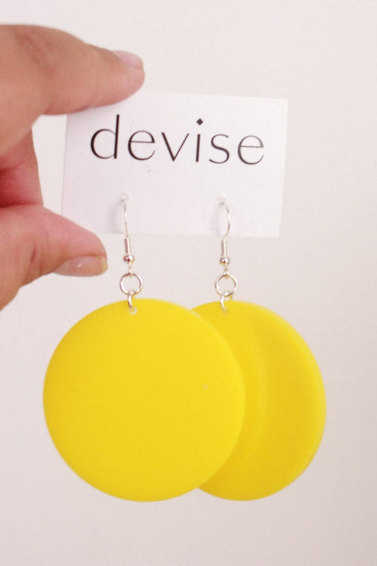 DEVISE Devise Circle Earrings - Yellow Shop