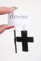 DEVISE Devise Cross Earrings - Black Shop