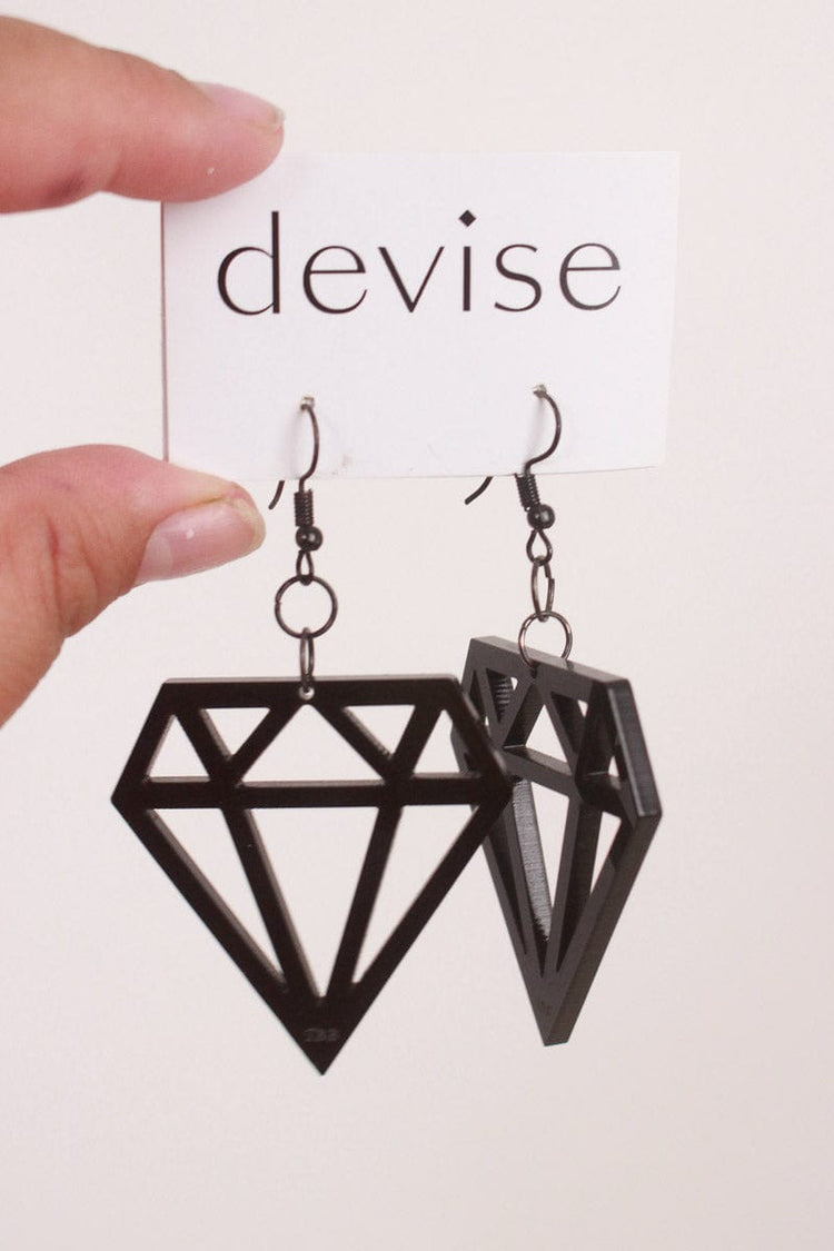 DEVISE Devise Diamond Earrings - Black Shop