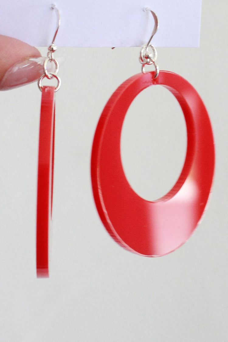 DEVISE Devise Drop Circle Earrings - Red Shop