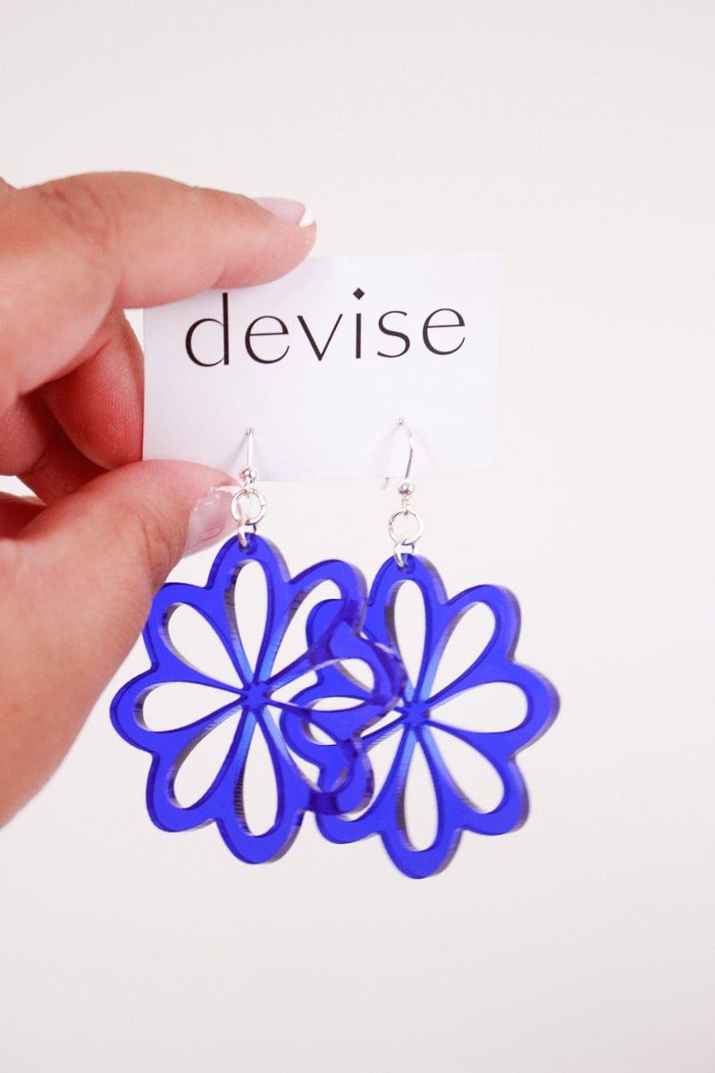 DEVISE Devise Flower Earrings - Blue Shop