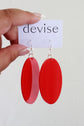 DEVISE Devise Oval Earrings - Red Shop
