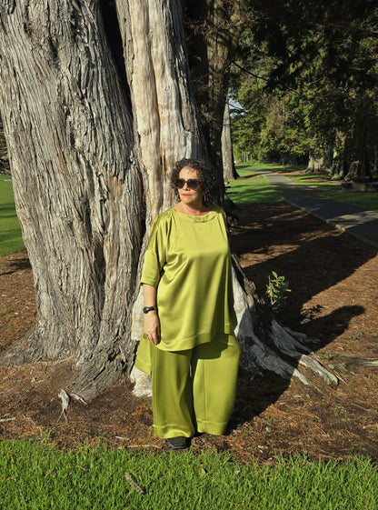 TCD Dawson Top - Chartreuse Satin (LUCKY LAST S = 16-18)