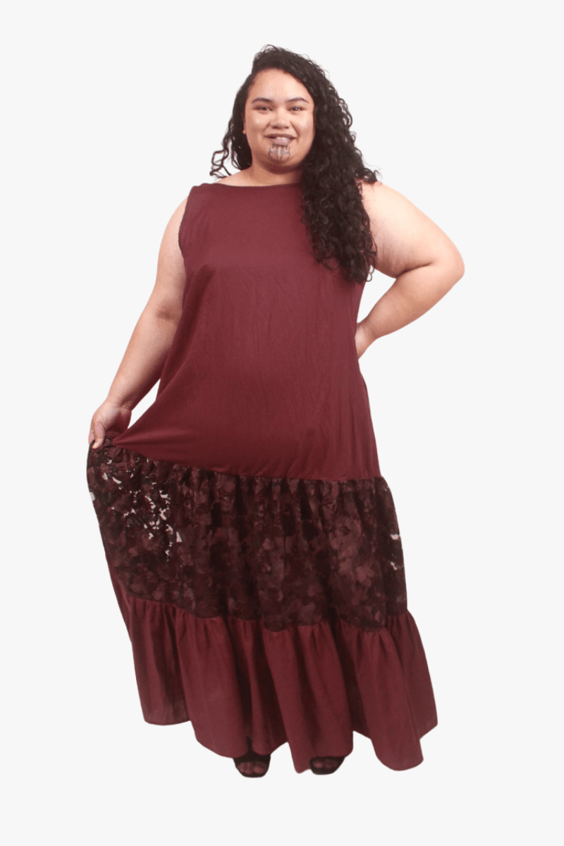 GORJIS Gorjis Arlo Petticoat - Merlot Linen Shop S = 14 - 16