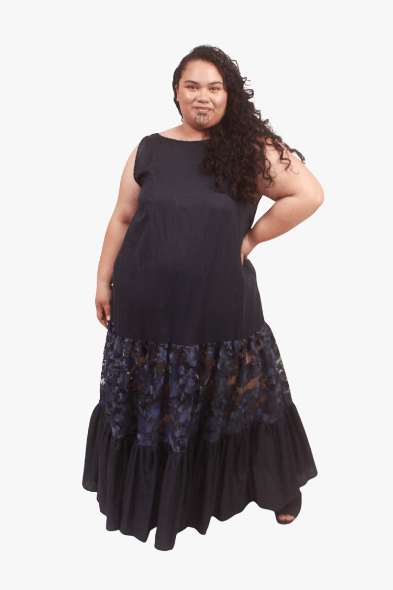 GORJIS Gorjis Arlo Petticoat - Navy Linen Shop S = 14 - 16