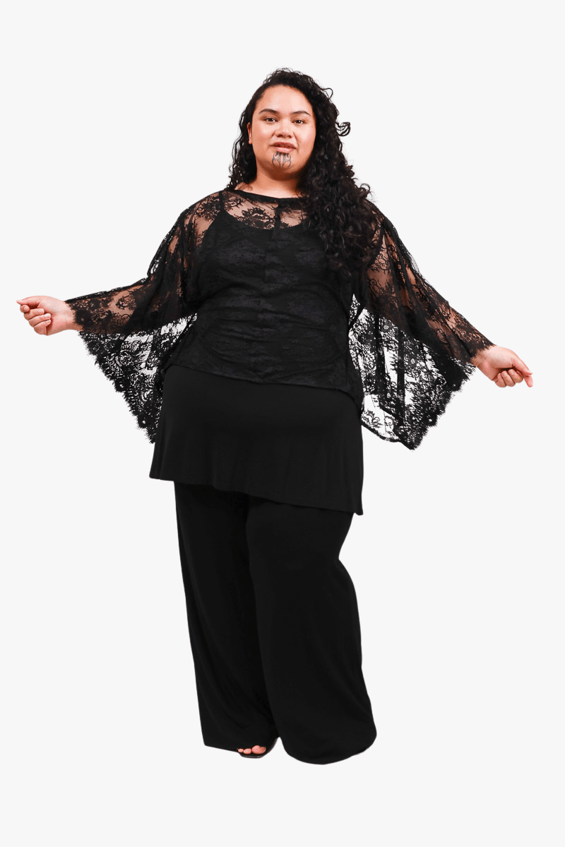 GORJIS Gorjis Cove Top - Black Top O/S = 14 - 24