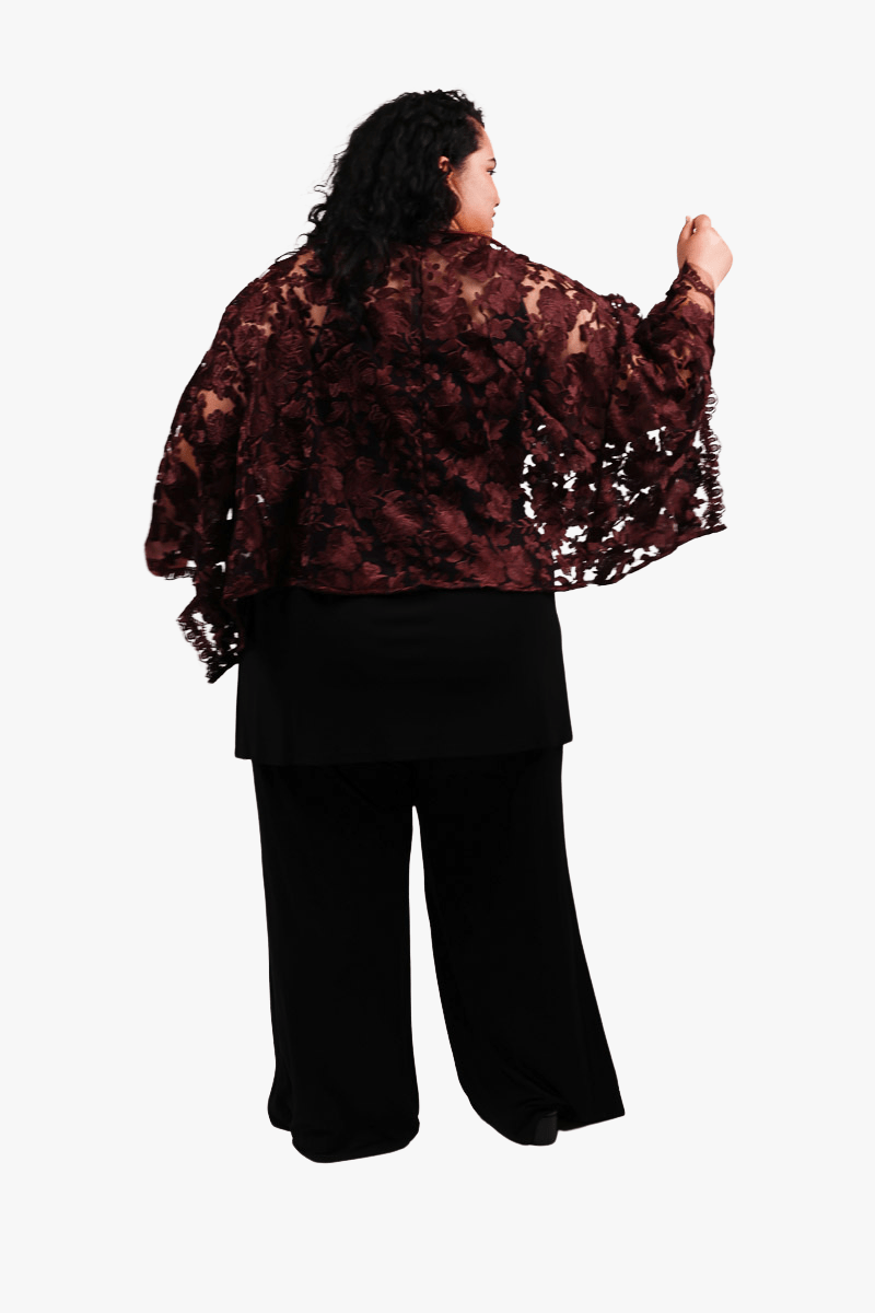 GORJIS Gorjis Cove Top - Merlot Top O/S = 14 - 24