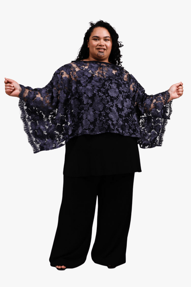 GORJIS Gorjis Cove Top - Navy Top O/S = 14 - 24
