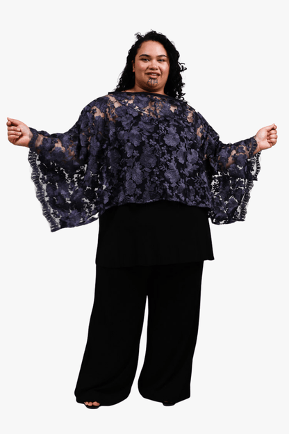 GORJIS Gorjis Cove Top - Navy Top O/S = 14 - 24