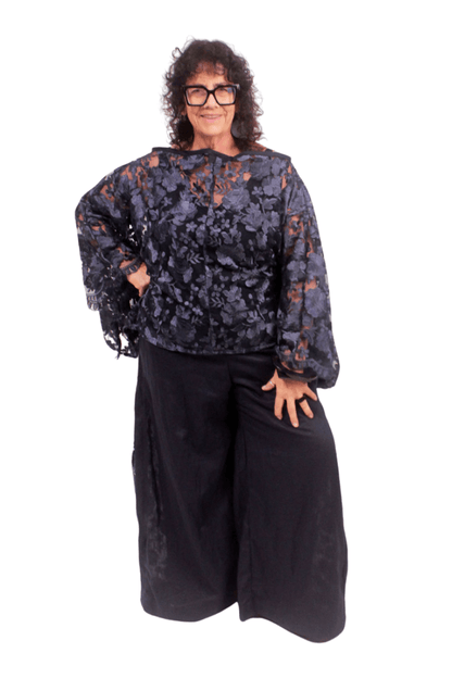 GORJIS Gorjis Cove Top - Navy Top O/S = 14 - 24