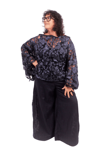 GORJIS Gorjis Cove Top - Navy Top O/S = 14 - 24