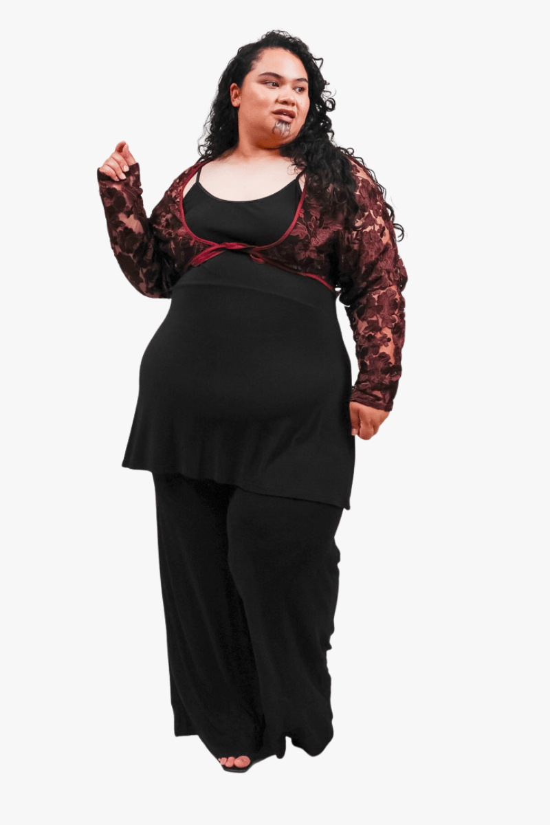 GORJIS Gorjis Blair Top - Merlot Top S = 14 - 18