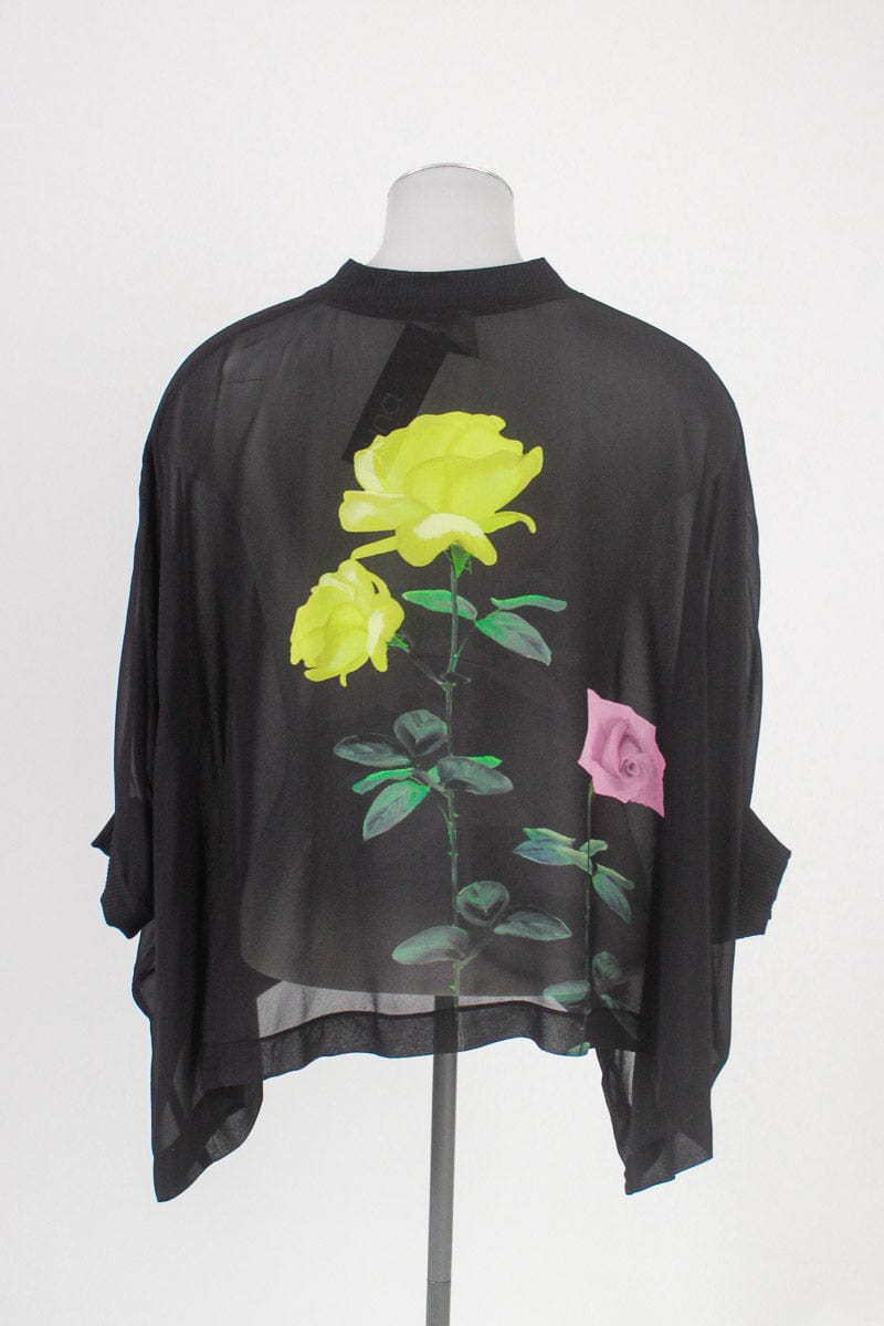 Juna Juna Bomber - Black Rose Bomber Shop O/S = 12-24