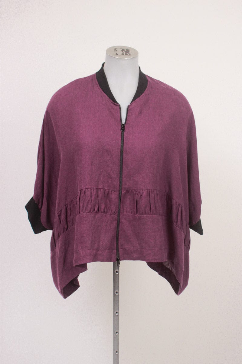 Juna Juna Bomber - Plum Rouche Bomber Shop O/S = 12-24