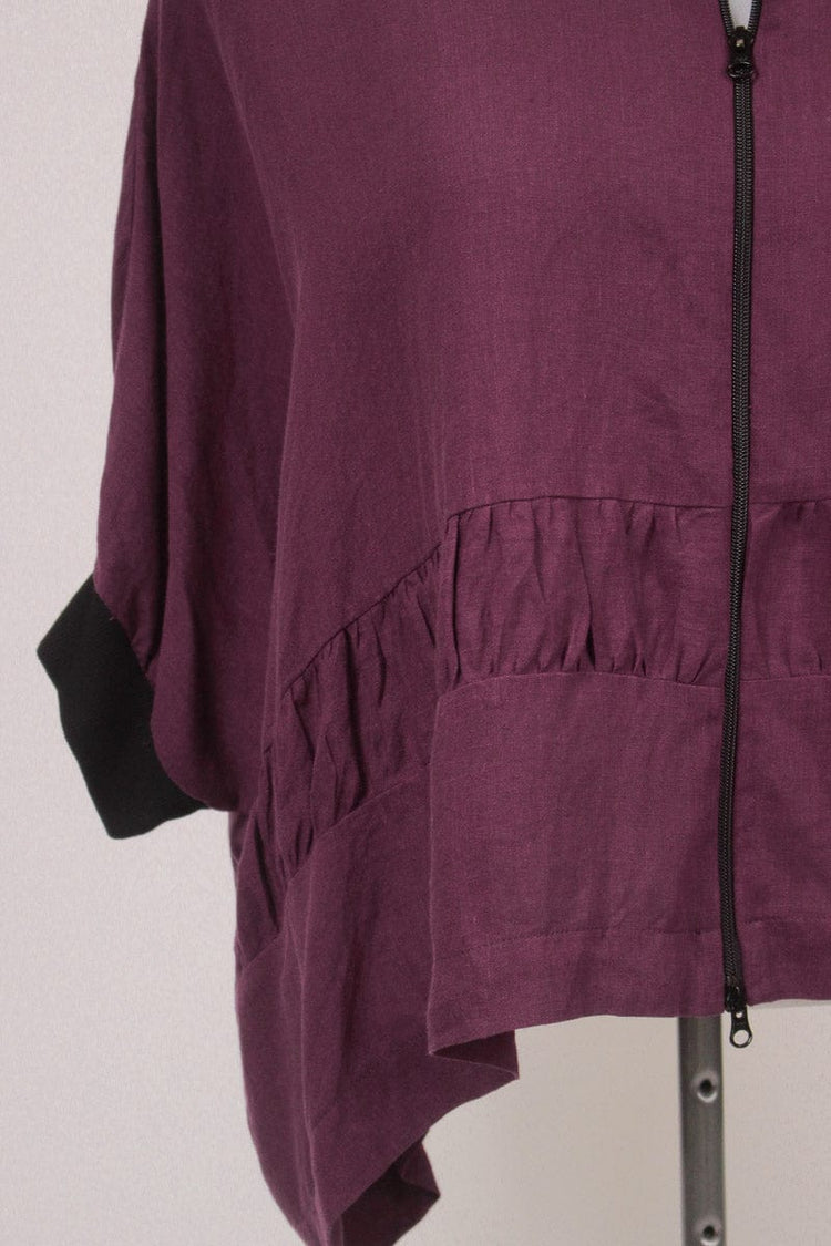 Juna Juna Bomber - Plum Rouche Bomber Shop O/S = 12-24