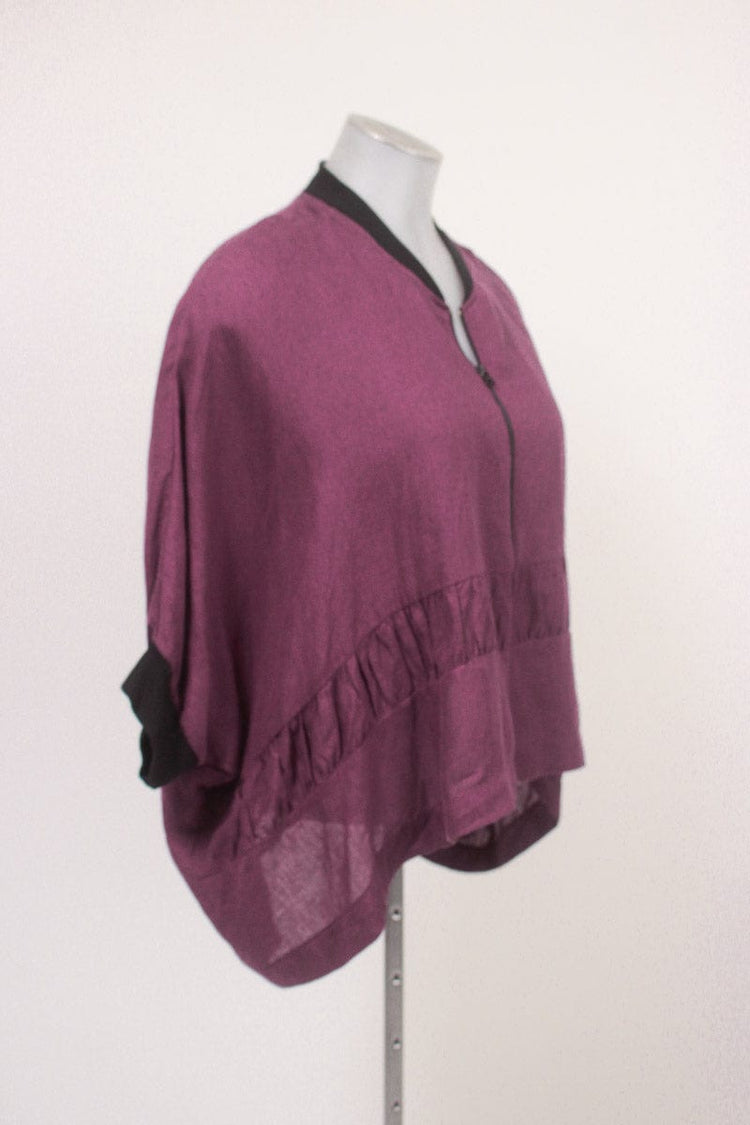 Juna Juna Bomber - Plum Rouche Bomber Shop O/S = 12-24