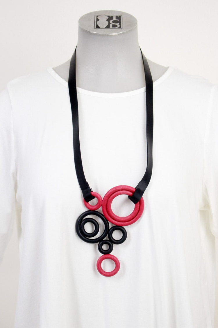 Mikas Mikas - Koi Necklace - Black & red jewellery