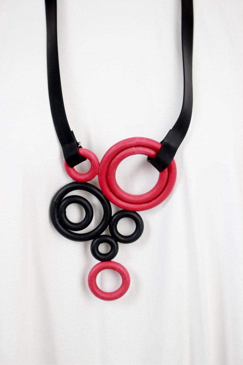 Mikas Mikas - Koi Necklace - Black & red jewellery