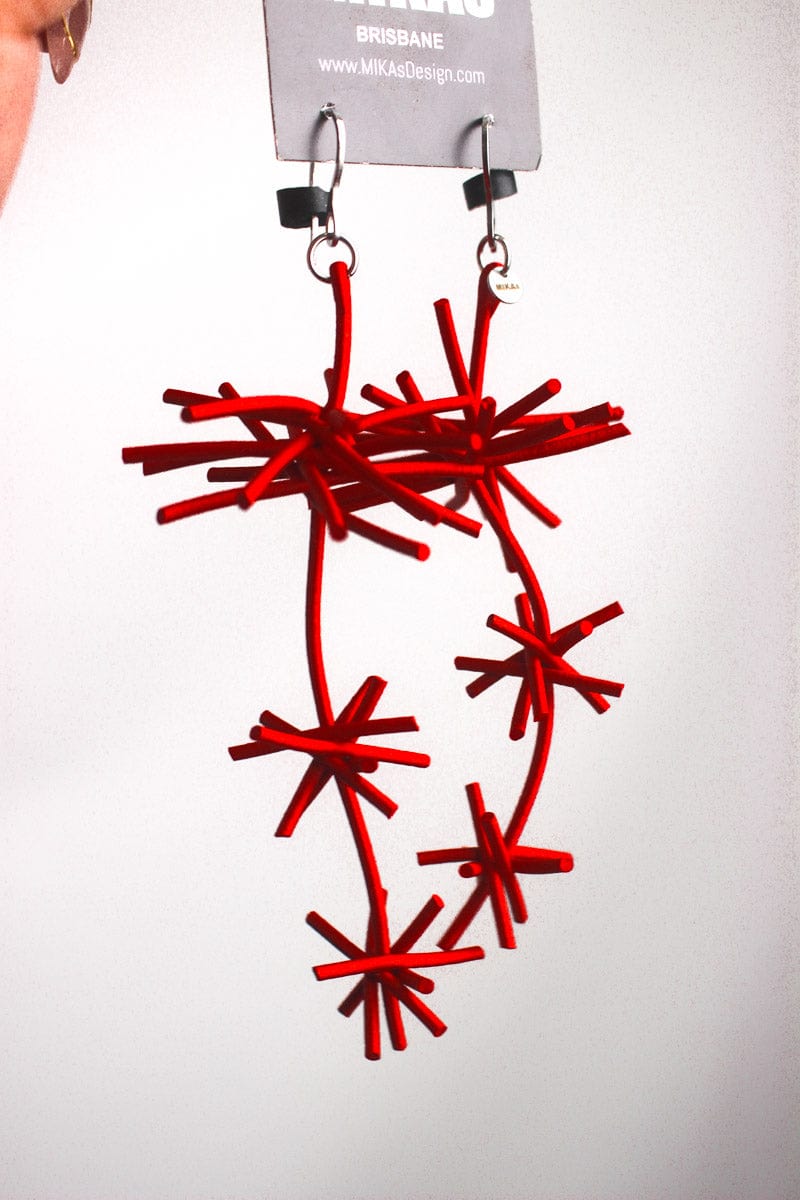 Mikas Mikas - Hanabi Earrings - Red Shop