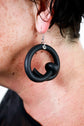 Mikas Mikas Nail Circle Earrings - Black Shop