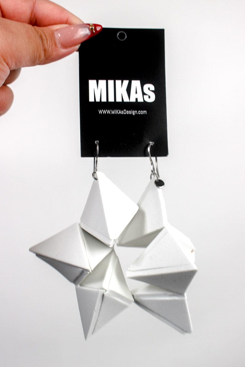 Mikas Mikas - Tsuno Origami Earrings - White Shop