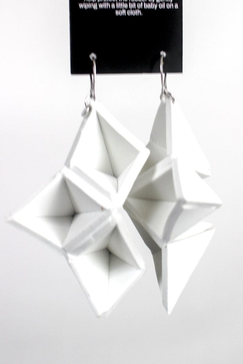 Mikas Mikas - Tsuno Origami Earrings - White Shop
