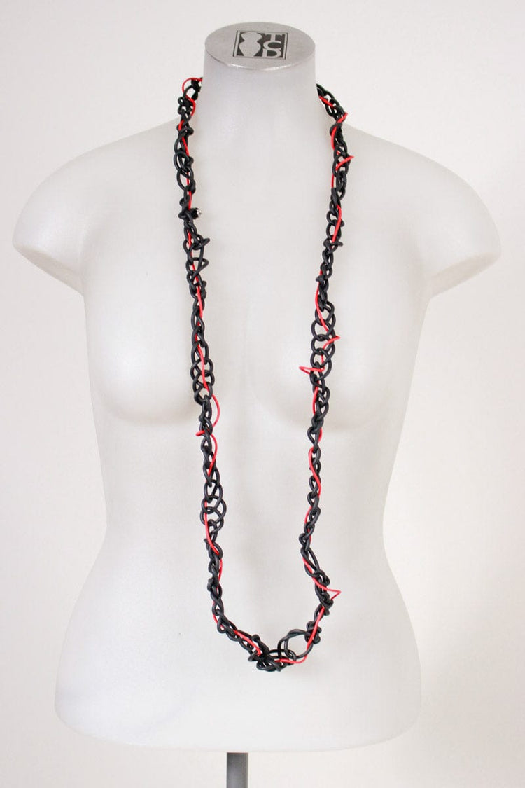 Mikas Mikas Vein Necklace - Black/Red Shop