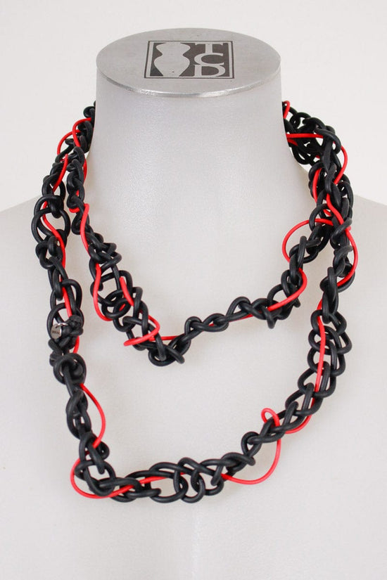 Mikas Mikas Vein Necklace - Black/Red Shop