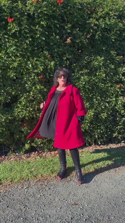 TCD Windsor Coat - Red Wool