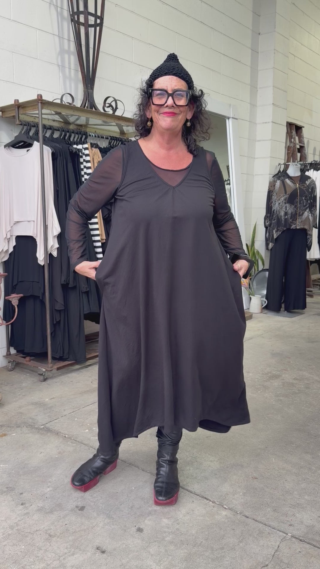 TCD Long Athena Dress - Black