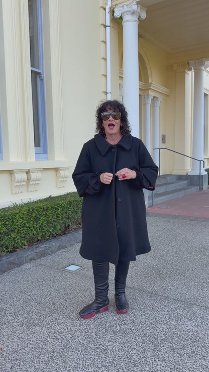 TCD Windsor Coat - Black Wool