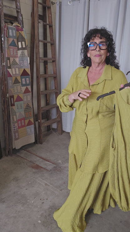 TCD Gaucho Pants - Chartreuse