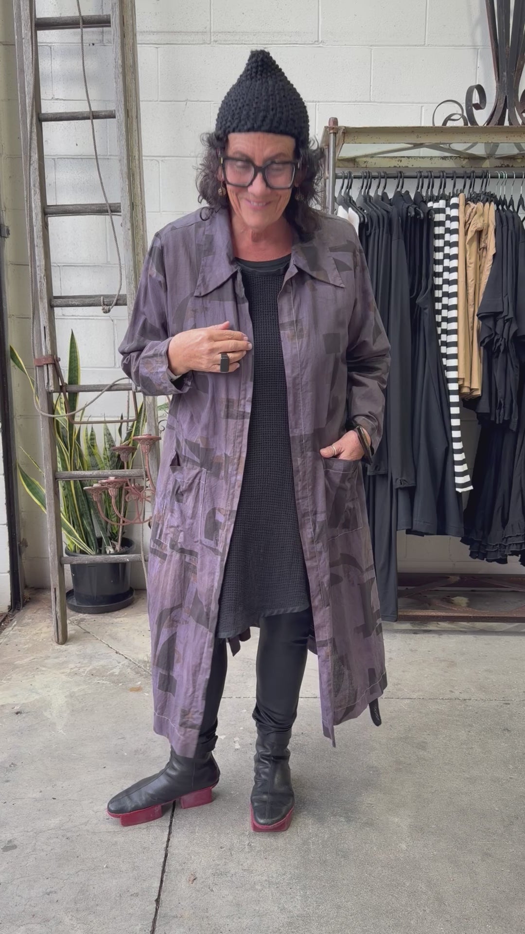 TCD Cleo Coat Split - Aubergine