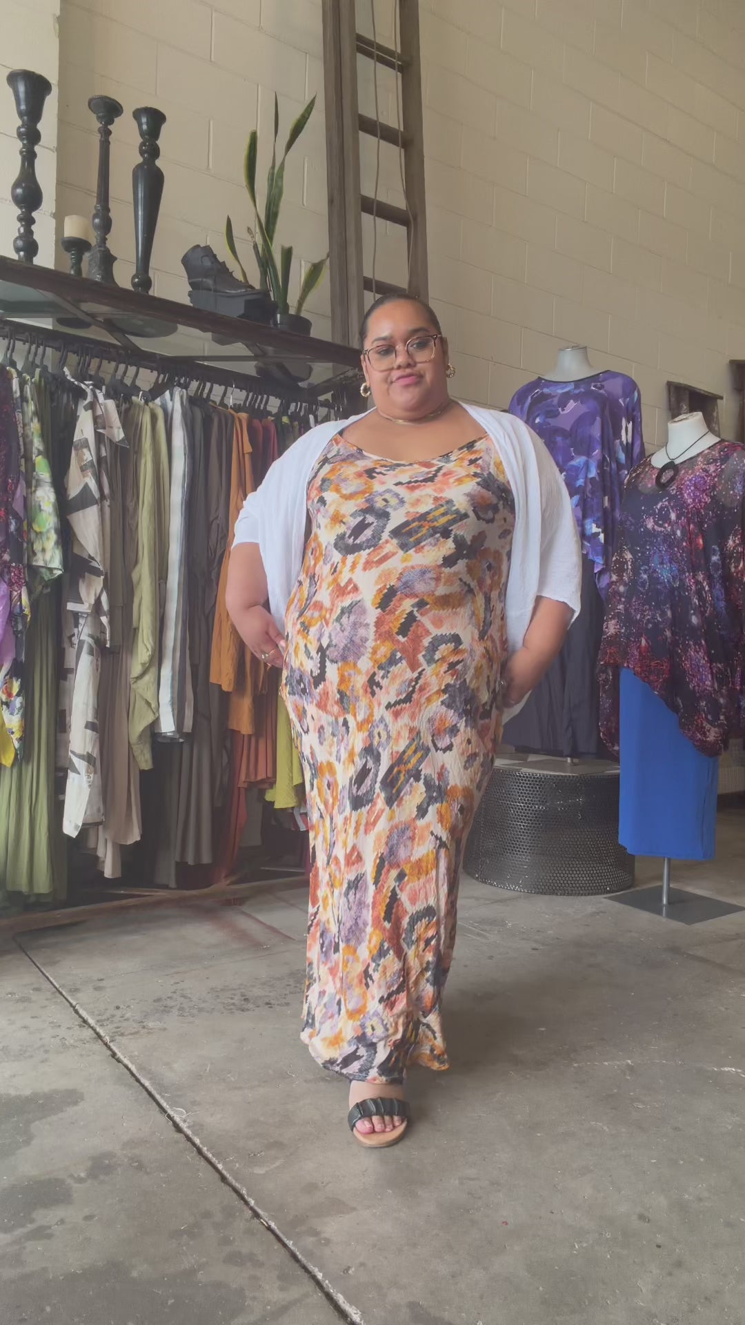 TCD Long Bias Slip Dress - Golden Breeze