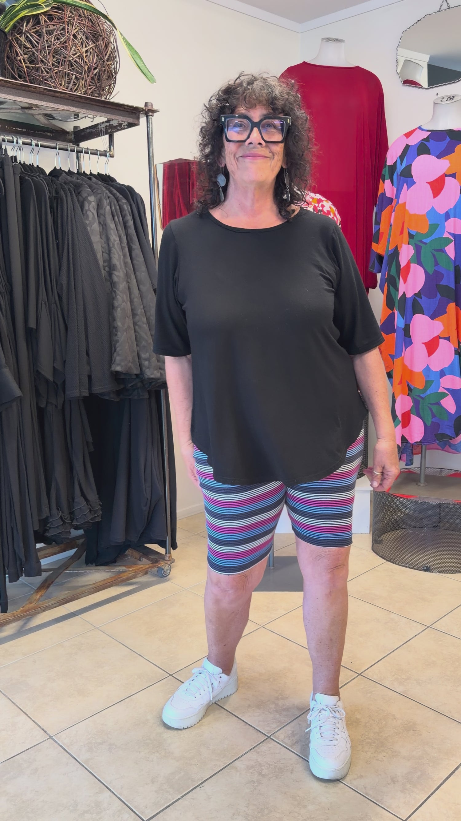 TCD Hotpants - Midnight Candy stripe