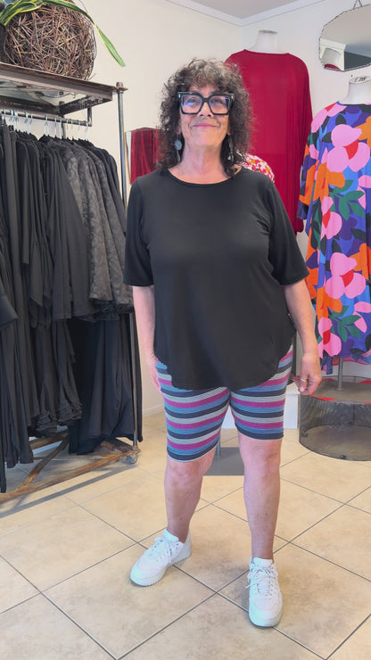 TCD Hotpants - Midnight Candy stripe
