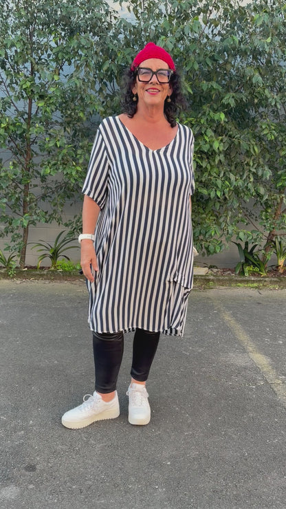 TCD Tranquil Dress - Navy Stripe