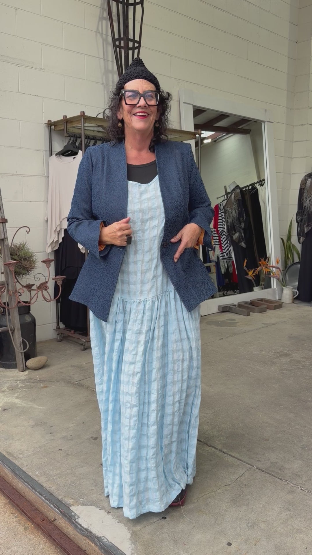 TCD - Petticoat Dress - Baby Blue Check