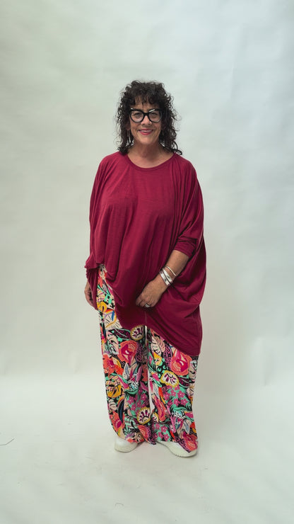 TCD Habitat Top - Berry Red Merino