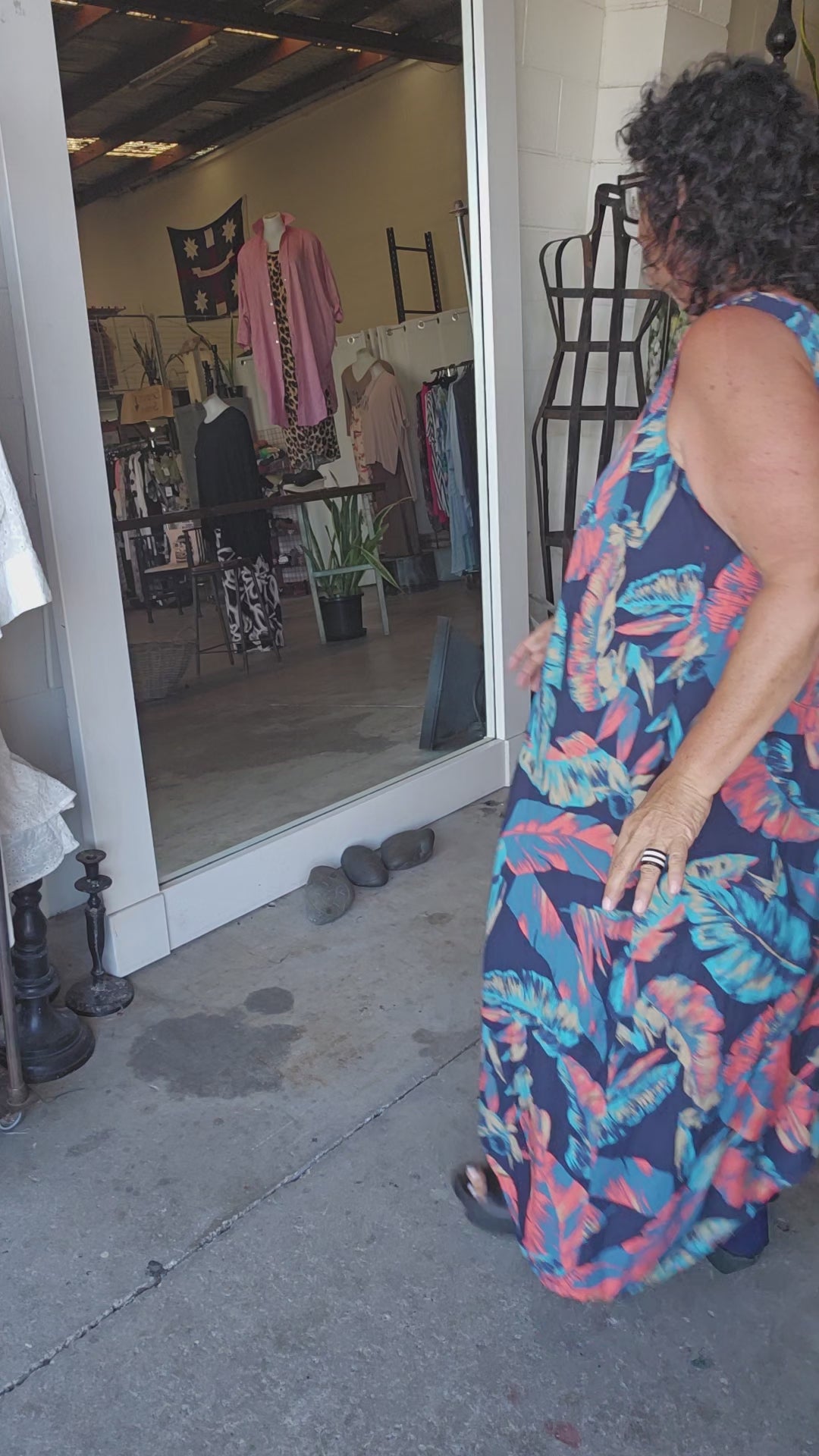 TCD Long Athena Dress - Orange Island Breeze