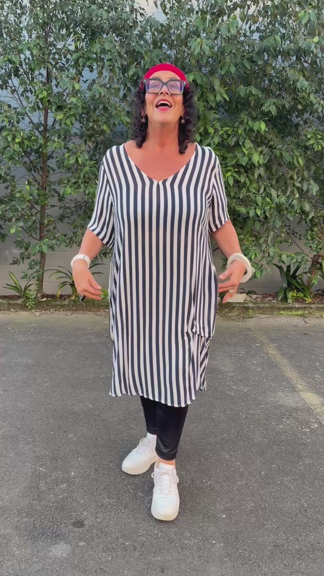 TCD Tranquil Dress - Navy Stripe