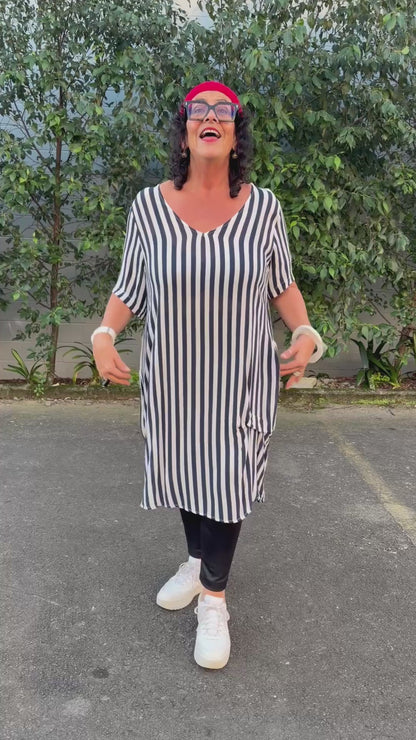 TCD Tranquil Dress - Navy Stripe