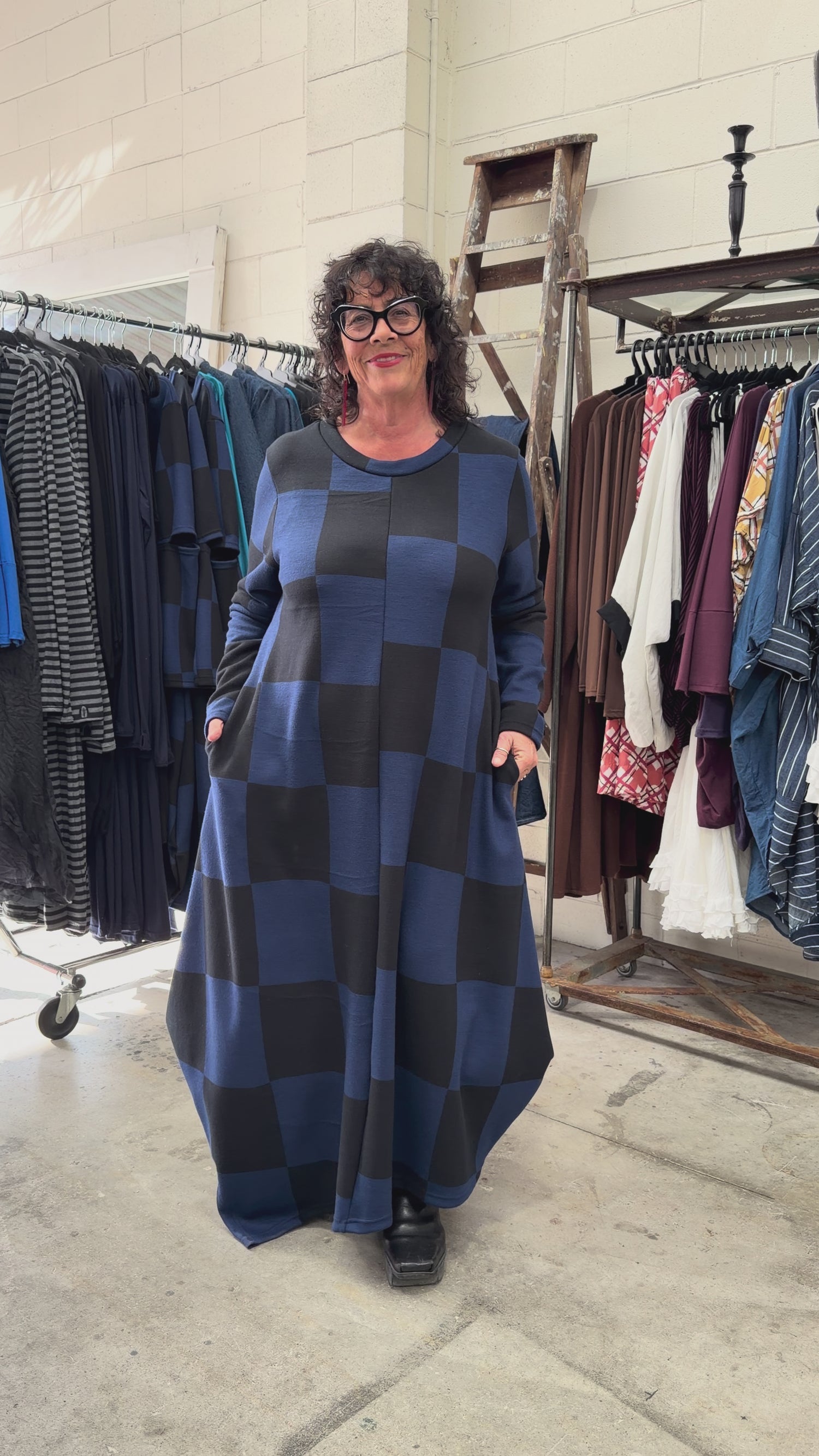 TCD Onyx Dress - Blue Check