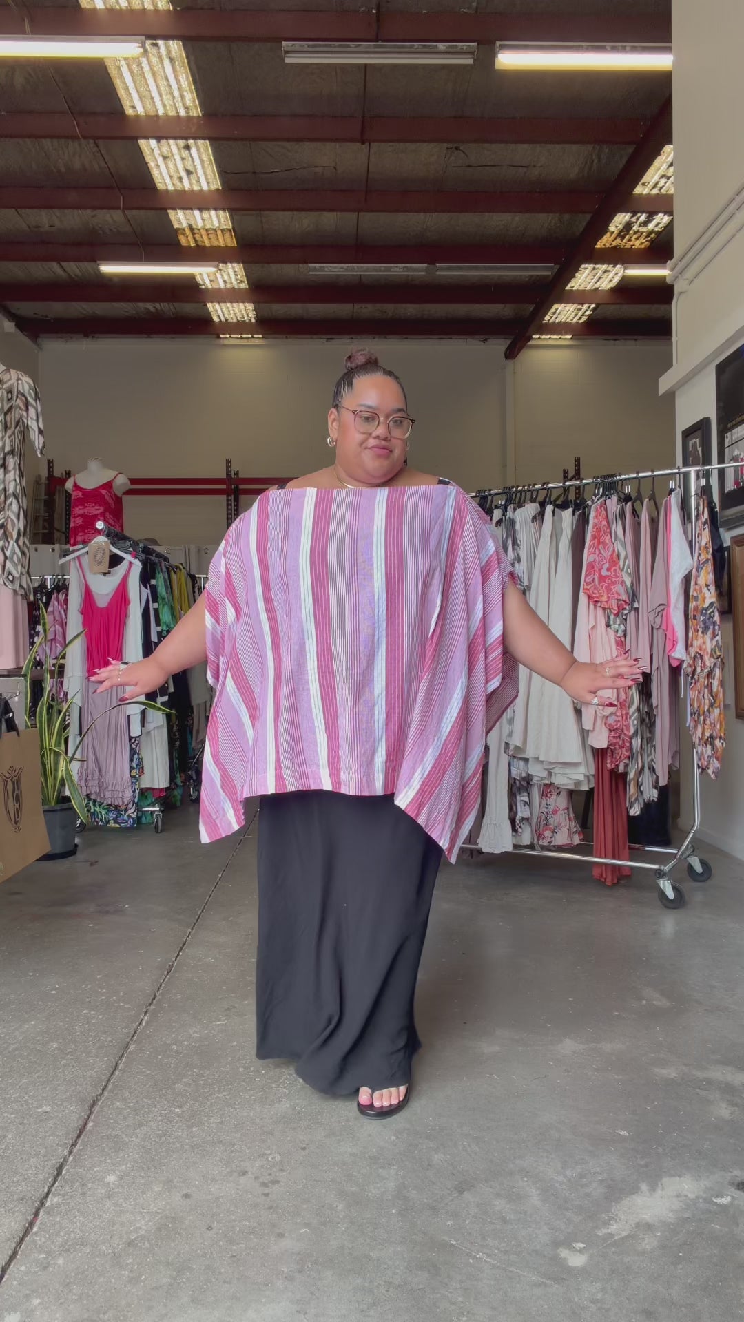 Gorjis Coverall Top - Red stripe